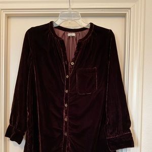 Kyla Seo Maroon Velvet Top - S